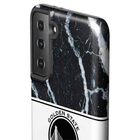 NBA Golden State Warriors Marble Galaxy S21 FE Pro Case