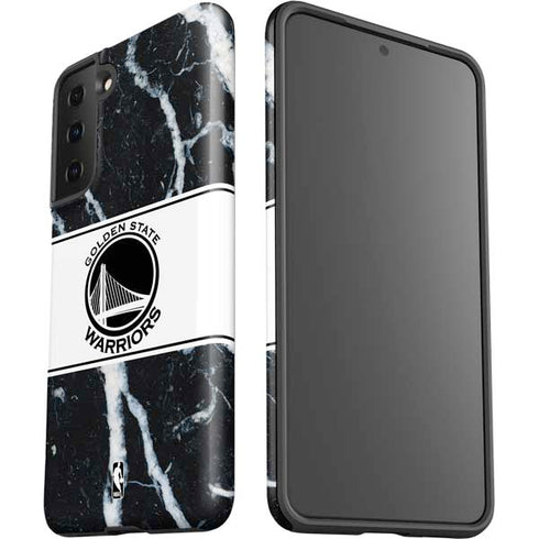 NBA Golden State Warriors Marble Galaxy S21 FE Pro Case