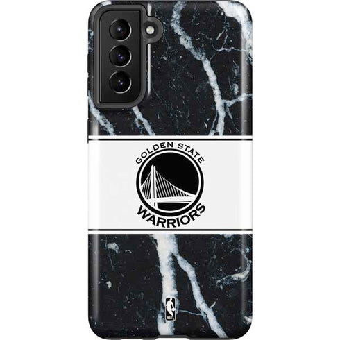 NBA Golden State Warriors Marble Galaxy S21 Plus 5G Pro Case
