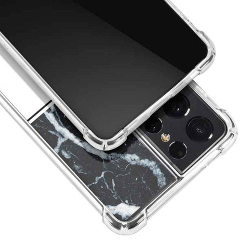 NBA Golden State Warriors Marble Galaxy S21 Ultra 5G Clear Case