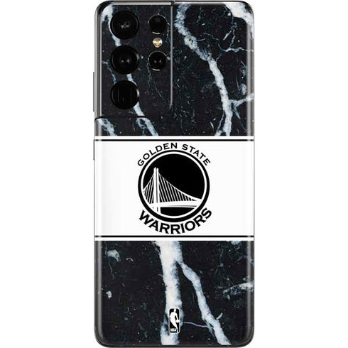 NBA Golden State Warriors Marble Galaxy S21 Ultra 5G Skin