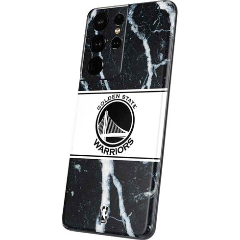 NBA Golden State Warriors Marble Galaxy S21 Ultra 5G Skin