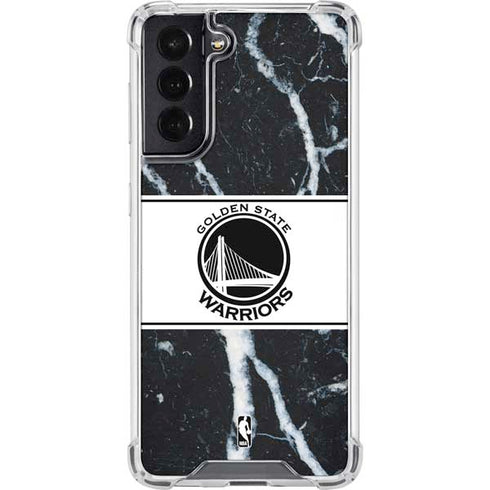 NBA Golden State Warriors Marble Galaxy S22 Clear Case