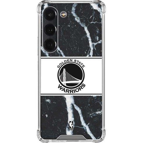 NBA Golden State Warriors Marble Galaxy S23 Clear Case