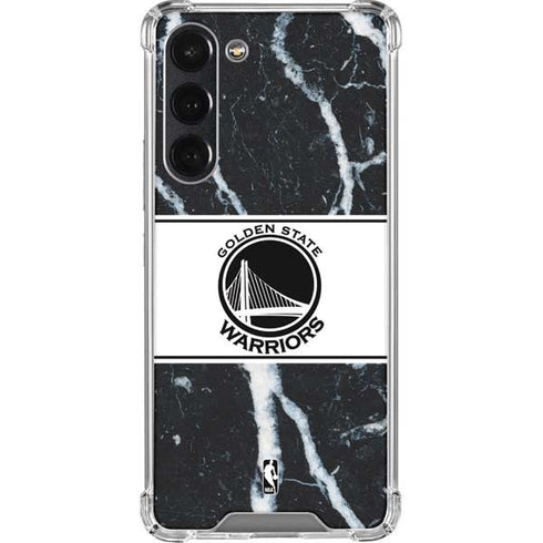 NBA Golden State Warriors Marble Galaxy S23 Plus Clear Case