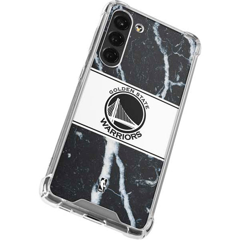 NBA Golden State Warriors Marble Galaxy S23 Plus Clear Case