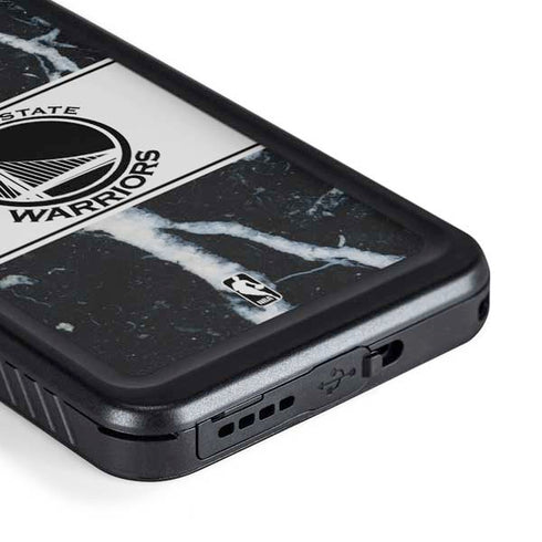 NBA Golden State Warriors Marble Galaxy S23 Plus Waterproof Case