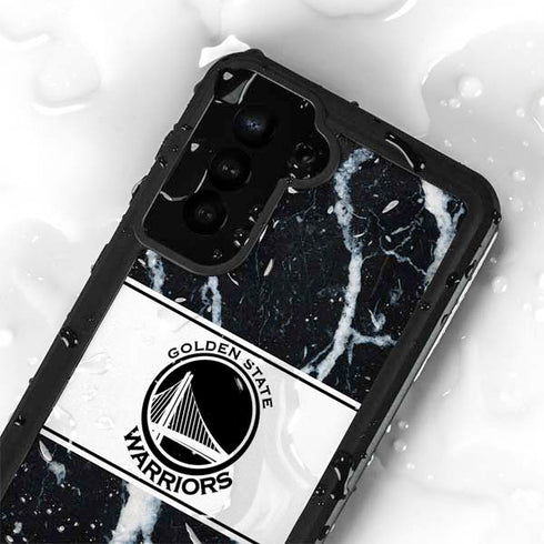 NBA Golden State Warriors Marble Galaxy S23 Plus Waterproof Case