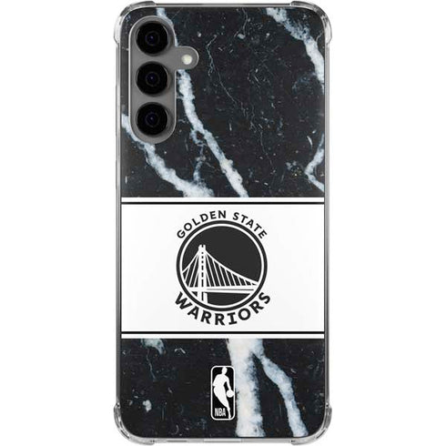 NBA Golden State Warriors Marble Galaxy S24 Plus Clear Case