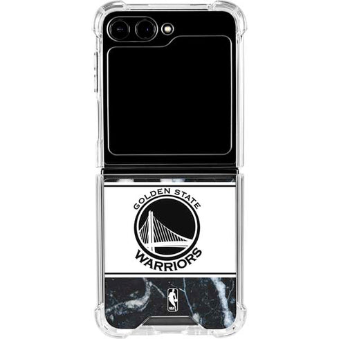 NBA Golden State Warriors Marble Galaxy Z Flip5 5G Clear Case