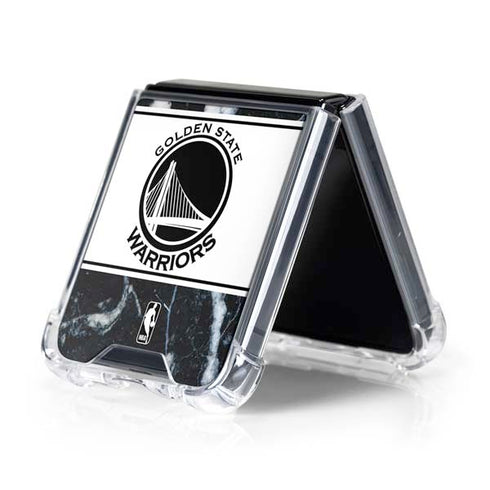 NBA Golden State Warriors Marble Galaxy Z Flip5 5G Clear Case