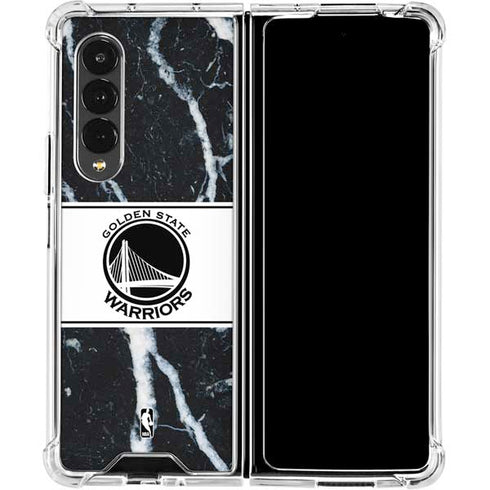 NBA Golden State Warriors Marble Galaxy Z Fold4 5G Clear Case