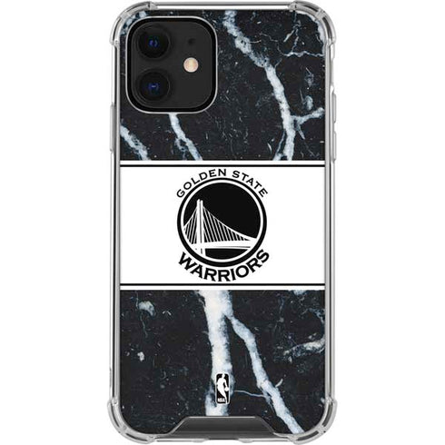 NBA Golden State Warriors Marble iPhone 12 Clear Case