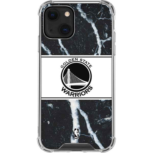 NBA Golden State Warriors Marble iPhone 13 Clear Case