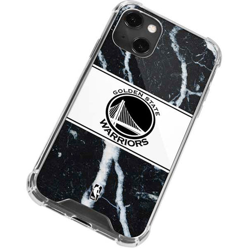 NBA Golden State Warriors Marble iPhone 13 Mini Clear Case