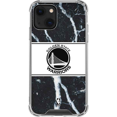 NBA Golden State Warriors Marble iPhone 14 Clear Case
