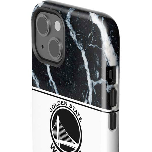 NBA Golden State Warriors Marble iPhone 15 Plus Impact Case