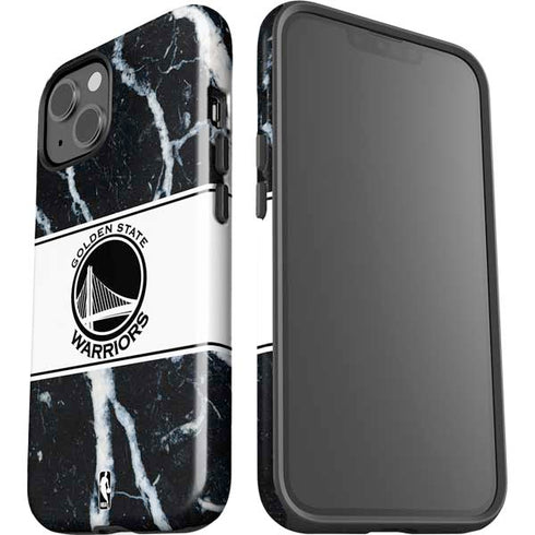 NBA Golden State Warriors Marble iPhone 15 Plus Impact Case