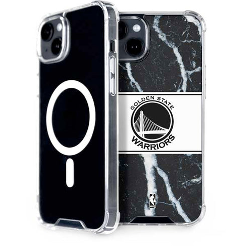 NBA Golden State Warriors Marble iPhone 15 Plus MagSafe Case