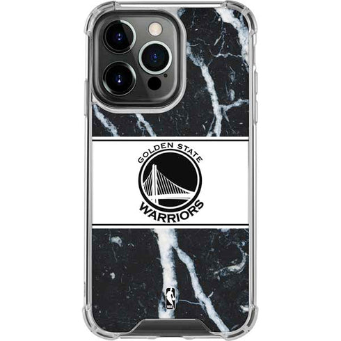 NBA Golden State Warriors Marble iPhone 14 Pro Clear Case