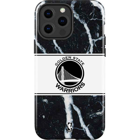 NBA Golden State Warriors Marble iPhone 15 Pro Max Impact Case