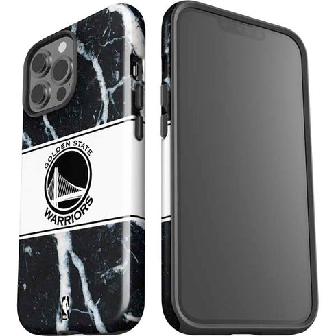 NBA Golden State Warriors Marble iPhone 15 Pro Max Impact Case