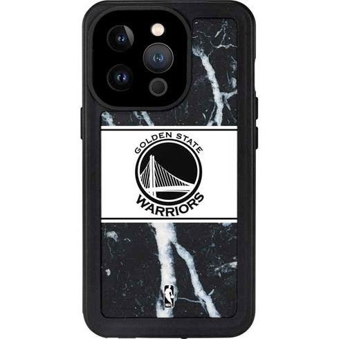 NBA Golden State Warriors Marble iPhone 14 Pro Waterproof Case