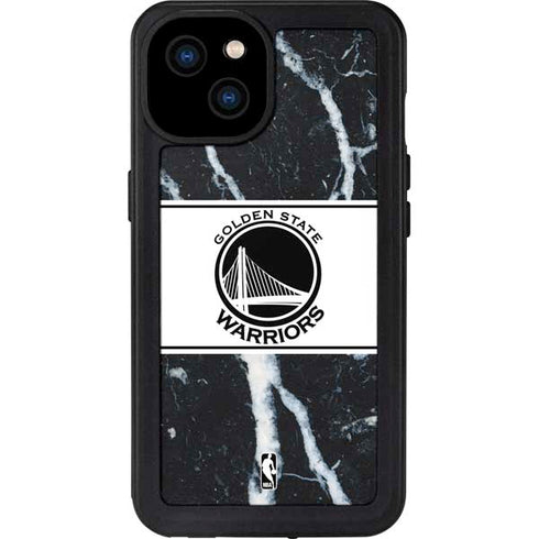 NBA Golden State Warriors Marble iPhone 15 Plus Waterproof Case