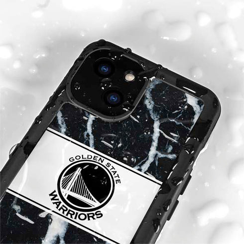 NBA Golden State Warriors Marble iPhone 15 Plus Waterproof Case
