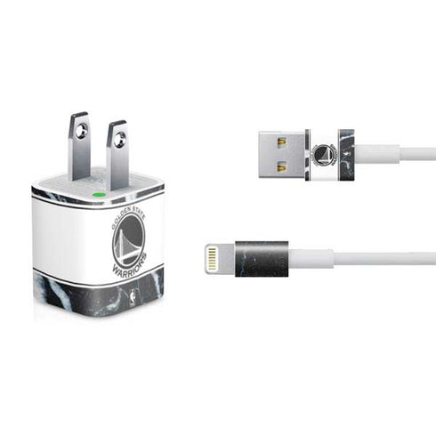 NBA Golden State Warriors Marble iPhone Charger (5W USB) Skin