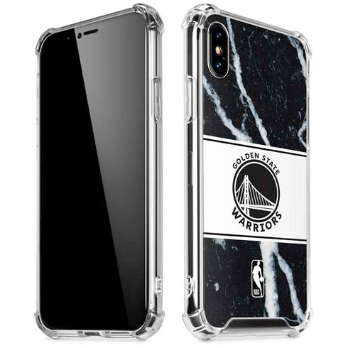 NBA Golden State Warriors Marble iPhone XS Max Clear Case