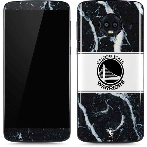 NBA Golden State Warriors Marble Moto G6 Skin