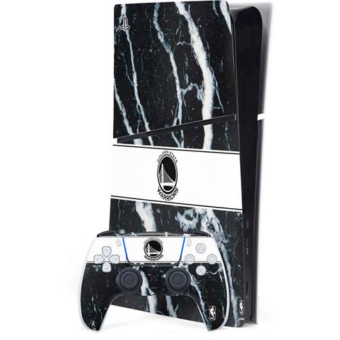 NBA Golden State Warriors Marble PS5 Slim Digital Edition Bundle Skin