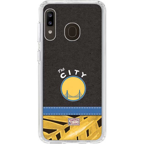 NBA Golden State Warriors Retro Palms Galaxy A20 Clear Case