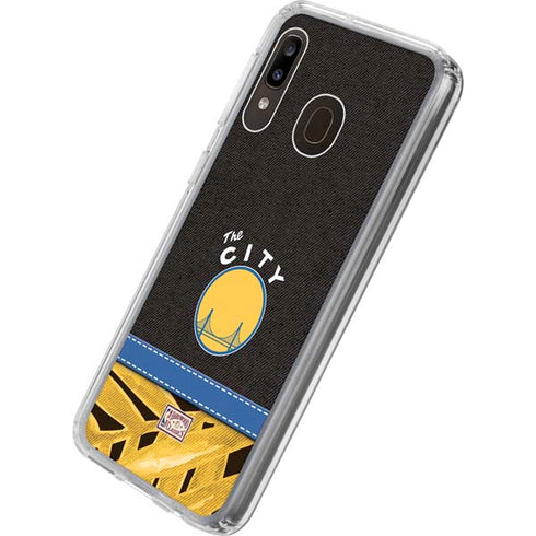 NBA Golden State Warriors Retro Palms Galaxy A20 Clear Case