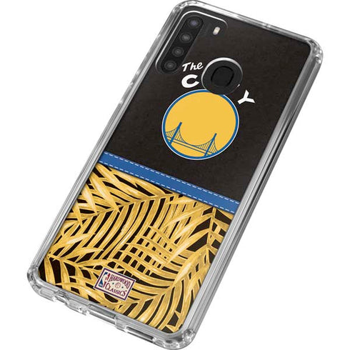 NBA Golden State Warriors Retro Palms Galaxy A21 Clear Case