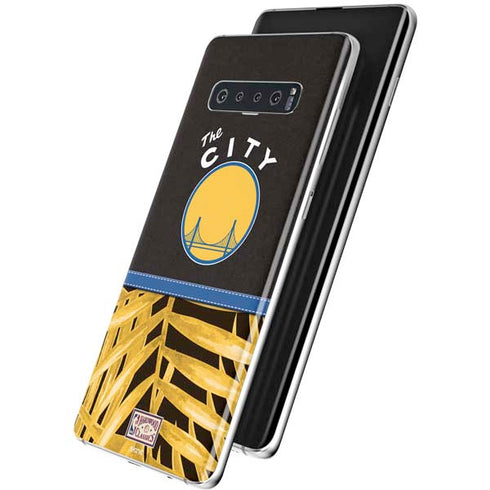 NBA Golden State Warriors Retro Palms Galaxy S10 Plus Skin