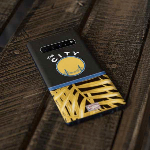 NBA Golden State Warriors Retro Palms Galaxy S10 Plus Skin