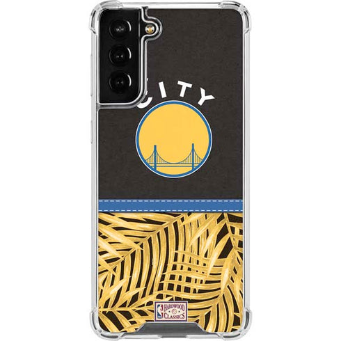 NBA Golden State Warriors Retro Palms Galaxy S21 FE Clear Case