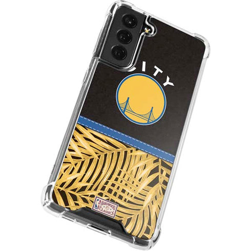NBA Golden State Warriors Retro Palms Galaxy S21 FE Clear Case