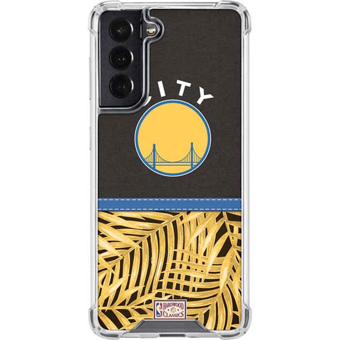 NBA Golden State Warriors Retro Palms Galaxy S22 Clear Case