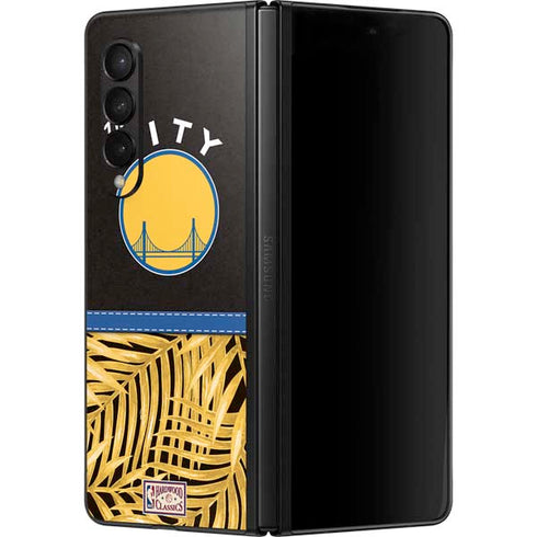 NBA Golden State Warriors Retro Palms Galaxy Z Fold3 5G Skin