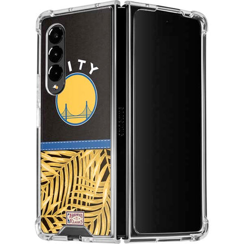 NBA Golden State Warriors Retro Palms Galaxy Z Fold4 5G Clear Case
