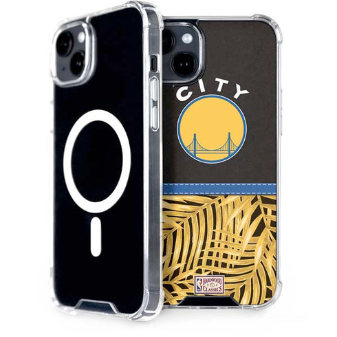 NBA Golden State Warriors Retro Palms iPhone 15 MagSafe Case