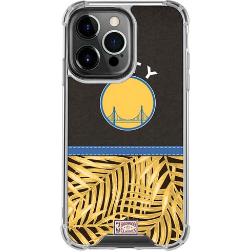 NBA Golden State Warriors Retro Palms iPhone 15 Pro Clear Case