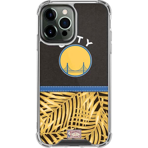 NBA Golden State Warriors Retro Palms iPhone 14 Pro Max Clear Case