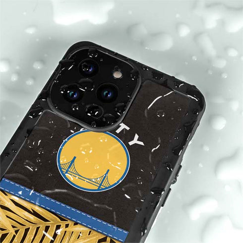 NBA Golden State Warriors Retro Palms iPhone 14 Pro Max Waterproof Case