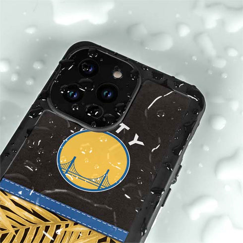NBA Golden State Warriors Retro Palms iPhone 14 Pro Waterproof Case
