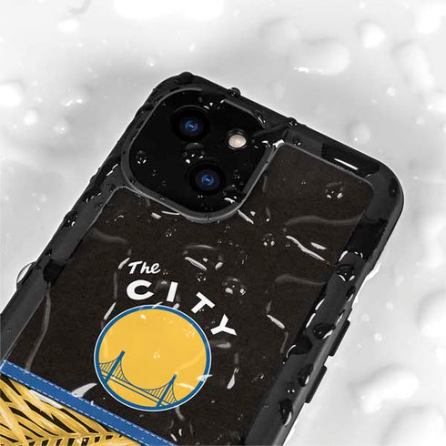 NBA Golden State Warriors Retro Palms iPhone 15 Plus Waterproof Case
