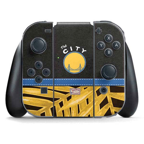 NBA Golden State Warriors Retro Palms Nintendo Switch (2017-2021) Joy-Con Controller Skin